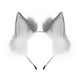 thumbnail image 4 of Orejas de lobo de peluche, pinza para el pelo, diadema con orejas de zorro para juegos de rol, fiestas, disfraces, regalos Gris, 4 of 8