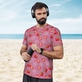 thumbnail image 4 of Wukai Cute Strawberry Print Men's Short-Sleeved Mesh T-Shirt,Quick-Dry Short Sleeve Workout T-Shirt-XX-Large, 4 of 8