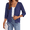 Navy Blue, variant on Womens Lightweight Summer Cropped Cardigan 3/4 Sleeve Button up Thin Bolero Crochet Knit Shrug Sweater