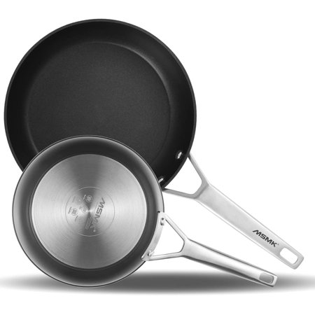 

Nonstick 10 and 12 Frying Pan Skillet Set Stay-Cool Handle Non Stick Coating From USA 4mm Stainless Steel Base Induction Compatible Oven Safe Dishwasher Safe Frying Pans