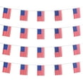 thumbnail image 2 of Twfbrm American Flag Banner, 22.3ft String Pennant Banner with 20 USA Flags, 4th of July Bunting Banner Decorative Hanging Flags Patriotic Party Decoration for Party, Office, School, Sports Events, 2 of 9