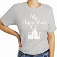 thumbnail image 2 of My Happy Place Shirt, Orlando Theme Park Shirt, Mickey T-Shirt, Unisex Casual Short Sleeve (Grey-2X-Large), 2 of 6