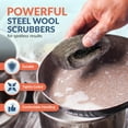 thumbnail image 2 of PAMI Steel Wool Scrub Pads, #2 - Medium Coarse, 8 pack Reusable Non-Scratch Metal Cleaning Scrubber for Kitchen & Bathroom, 2 of 5
