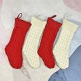 thumbnail image 3 of kurtrusly Christmas Stockings Simple Style Candy Fruit Snacks Socks Exquisite Solid Color Goodie Bag Large Size Wrapping Decoration Red, 3 of 6