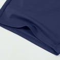 thumbnail image 4 of ROHUUQUE Men Waffle Shorts Drawstring Elastic Waist Straight Leg Solid Summer Bottoms with Pockets Navy, 4 of 8