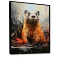 thumbnail image 2 of Designart "Dance of Brown Beaver II" Animals Framed Wall Art - Modern Brown Beaver Living Room Framed Canvas Art, 2 of 6
