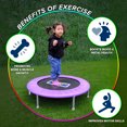 thumbnail image 2 of Sportspower My 1st Trampoline 36" Indoor/Outdoor Mini Rebounder Trampoline with No-Gap Padded Cover, for Toddlers & Kids Aged 3 to 10, Max Weight Capacity 220 LBS - PURPLE, 2 of 6