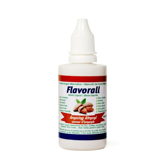 Greeniche Natural | Flavorall Amazing Almond | 50 ML | Organic and Pure Stevia Sweetener Drops | Perfect Sugar Alternative | No Bitter Aftertaste