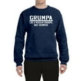 thumbnail image 2 of Wild Bobby,Grumpa Like A Regular Grandpa Only Grumpier, Father's Day, Unisex Crewneck Graphic Sweatshirt, Vintage Heather Navy, 3XL, 2 of 3