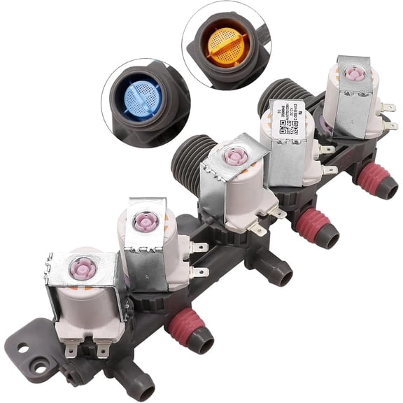 AJU73213301 Washer Water Inlet Valve Compatible With Kenmore & LG Washers WT7200CW, WT5001c 79631522211, WT4801CW, WT1201CW
