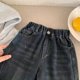 thumbnail image 4 of Pantalones vaqueros largos de moda para niñas, vaqueros con cintura elástica y ribete de encaje, pantalones casuales holgados y ligeramente acampanados, pantalones cómodos, pantalones de poliéster par, 4 of 6