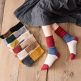 thumbnail image 4 of 5PCS Patchwork Color Keep Warm Ladies Pile Socks Thicking Women Socks Mid Tube Socks Style 1Pair for Winter, 4 of 7