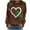 #013-Brown, variant on St. Patrick's Day Sweatshirt for Women Clover Graphic T-Shirts Patty's Day Color Long Sleeves Tee Tops