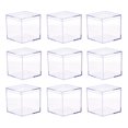 thumbnail image 1 of Zonh - Cajas cuadradas de acrílico transparente de 6 cm con tapa para joyas, dulces y almacenamiento (9 unidades), 1 of 6