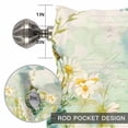 thumbnail image 2 of Spring Flowers Window Valance for Kitchen, Country Bird House Fence White Daisy Leaf Beige Rod Pocket Short Curtain for Small Windows, Light Filtering Decorative Valance, 42 x 18 Inch, 2 of 9