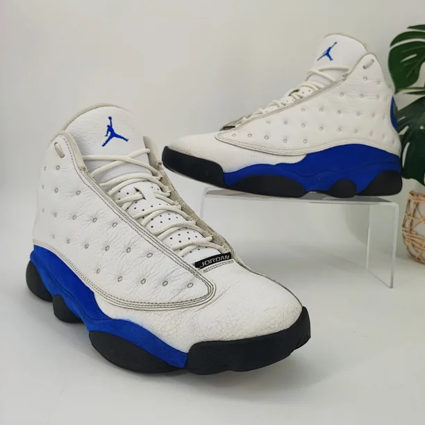 Ni - ke Ni - ke Men's Air Jordan 13 Retro White Leather Sneakers Size 11.5