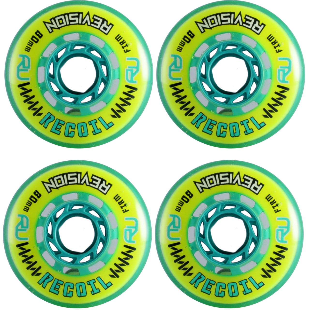 Revision Wheels Inline Roller Hockey Clinger 74A 8-Pack 