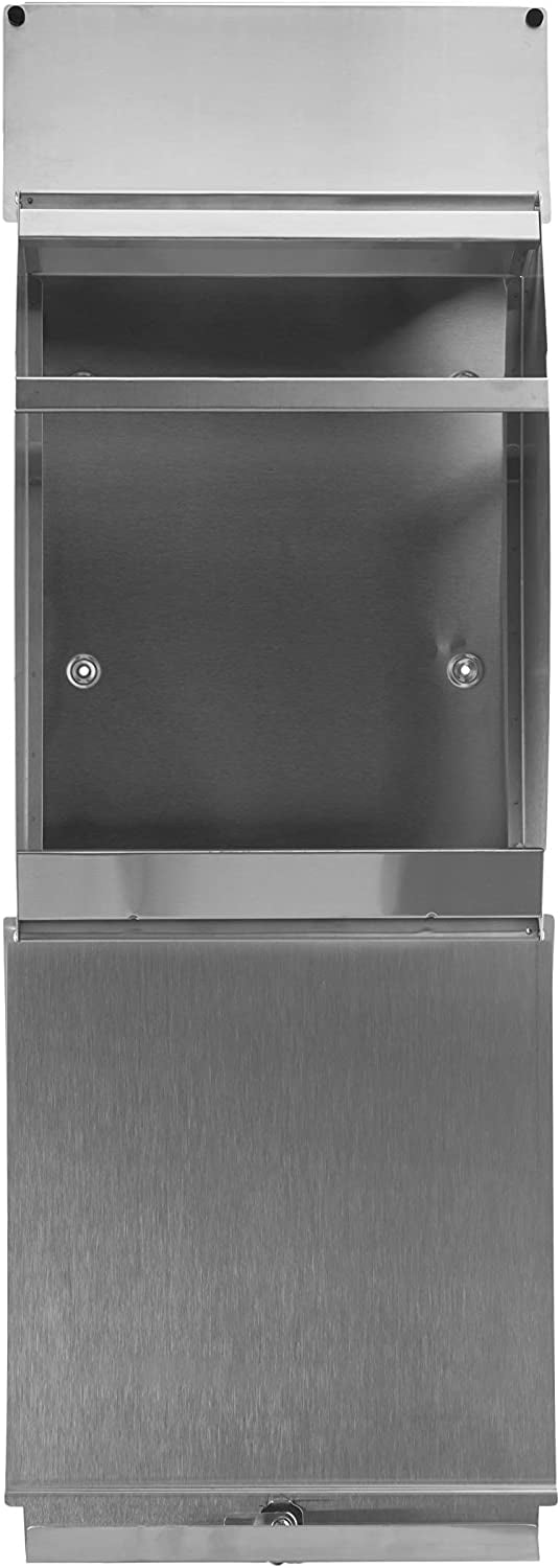 Modern Stainless Hardware MB1, Solid Grade 304 Stainless Steel Mailbox
