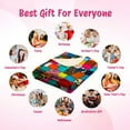 thumbnail image 6 of Sherpa Fleece Twin Blanket 60"x80" Reversible Plush Fluffy Blanket, Double-Layer Super Soft Flannel Blanket for Sofa, Couch, Bed, Patchwork Floral Pattern, 6 of 8