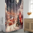 thumbnail image 3 of The Christmas Modern Design Shower Curtain for Bathroom Shower Curtain Set with 12 Hooks Waterproof Fabric Bath Curtain for Bathtub Restroom Decor, 72 X 72 in, 3 of 6