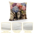 thumbnail image 4 of JEUXUS French Rustic Floral Sign Board Style Throw Pillow Covers Rose Lily Hyacinth Lavender Flower Print Square Pillowcase Decorative Cushion Covers for Home Sofa Couch, 4 of 5