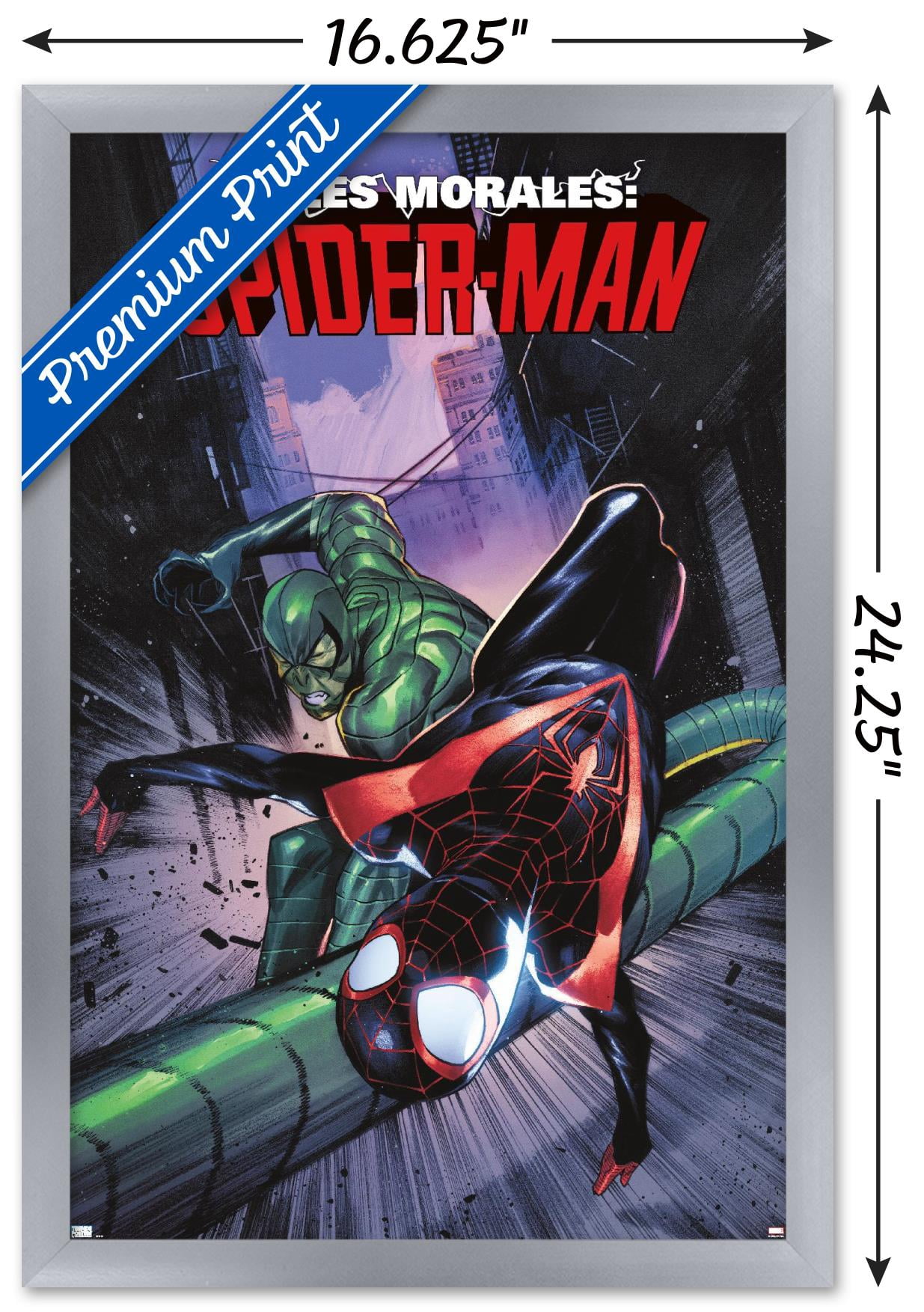 Marvel Comics - Miles Morales: Spider-Man #2 Wall Poster, 14.725" x 22.375" Framed