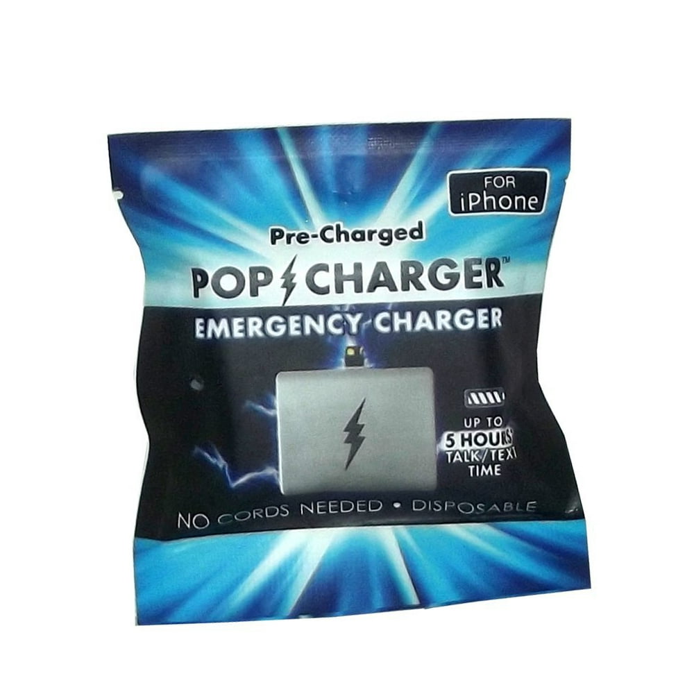 Pop Charger Pre-charged Disposable Emergency Charger (iPhone) - Walmart