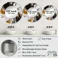 thumbnail image 4 of Designart "Marble Symphony Gold Black Vision" Abstract Gold Large Round Mirror - Round Bedroom Mirror Wall Decor - Modern Round Printed Mirror - 29" x 29", 4 of 6