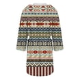 thumbnail image 5 of Women's Fleece Plush Robe Long Warm Plush Bathrobe Loungewear Jacket Printed Comfort Robe, 5 of 5