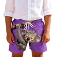 thumbnail image 2 of Pantalones cortos de playa para niños y niñas, de color liso, con estampado bonito, transpirables y con bolsillos, para verano, 2 of 9