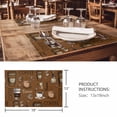 thumbnail image 3 of Placemats 1 Pack, Coffee Theme Woven Placemat, Linen Place Mats for Kitchen/Dining Tables, Funny Brown Vintage Beans Latte Tea Cup Washable Table Mats for Party, 3 of 8