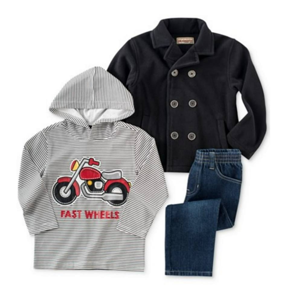 Kids Headquarters Kids Headquarters Infant Boys 3 Piece Motorcyle
