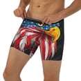 thumbnail image 3 of Rateoe Eagle Head With American Flag Print Men’s Underwear Boxer Briefs Soft Comfortable Underwear Boxer Briefs, Long Leg Briefs,Anti-chafing Boxer Briefs, 3 of 7