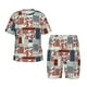 thumbnail image 1 of Balery Patchwork In Country Style Conjunto de Pijama Infantil de Manga Corta con Estampado – Ropa de Dormir de Algodón Suave-X-Large, 1 of 6