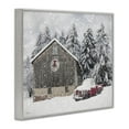 thumbnail image 4 of Stupell Industries Snow Covered Farm Scene Holiday Painting Gray Framed Art Prints Wall Art, 30 x 24, 4 of 10