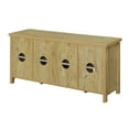 thumbnail image 5 of Convenience Concepts Blake Barn Door TV Stand with Shelves and Sliding Cabinets for TVs up to 60 Inches, English Oak, 5 of 7