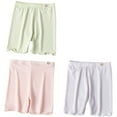 thumbnail image 3 of Shorts de Vélo pour Filles sous Robe en Soie Glacée, Ourlet à Volants, Shorts pour Tout-Petits, Danse de Roue, Été, Ensemble de 3 Pcs de Shorts de Vélo pour Filles, 3 of 6