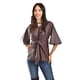 thumbnail image 1 of Blusa de vinipiel con laso Roman Fashion /Juvenil, 1877 (Cafe) cafe G, 1 of 5