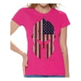 thumbnail image 1 of Awkward Styles Spartan Helmet T Shirt American Flag Shirts for Women Patriotic T-shirts Women's Novelty Graphic Tee Shirt Tops, 1 of 4