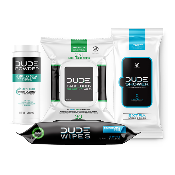 DUDE Wipes Head to Toe Ultimate Combo Kit