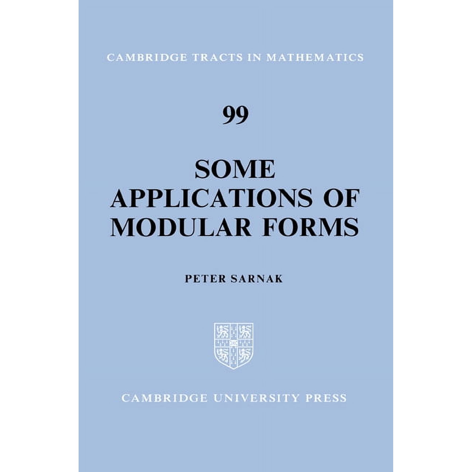 Cambridge Tracts in Mathematics Some Applications of Modular Forms, Book 99, (Hardcover)