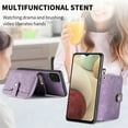thumbnail image 6 of for Samsung Galaxy A12 5G Wallet Case, Crossbody Phone Purse with Card Holder for Women, Zipper PU Leather Carrying Cover Gift with Shoulder Strap Kickstand Anti-drop for A12 5G - Purple, 6 of 10