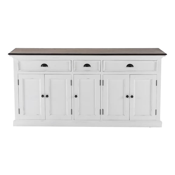 NovaSolo Buffet Halifax Solid Wood in White and Brown