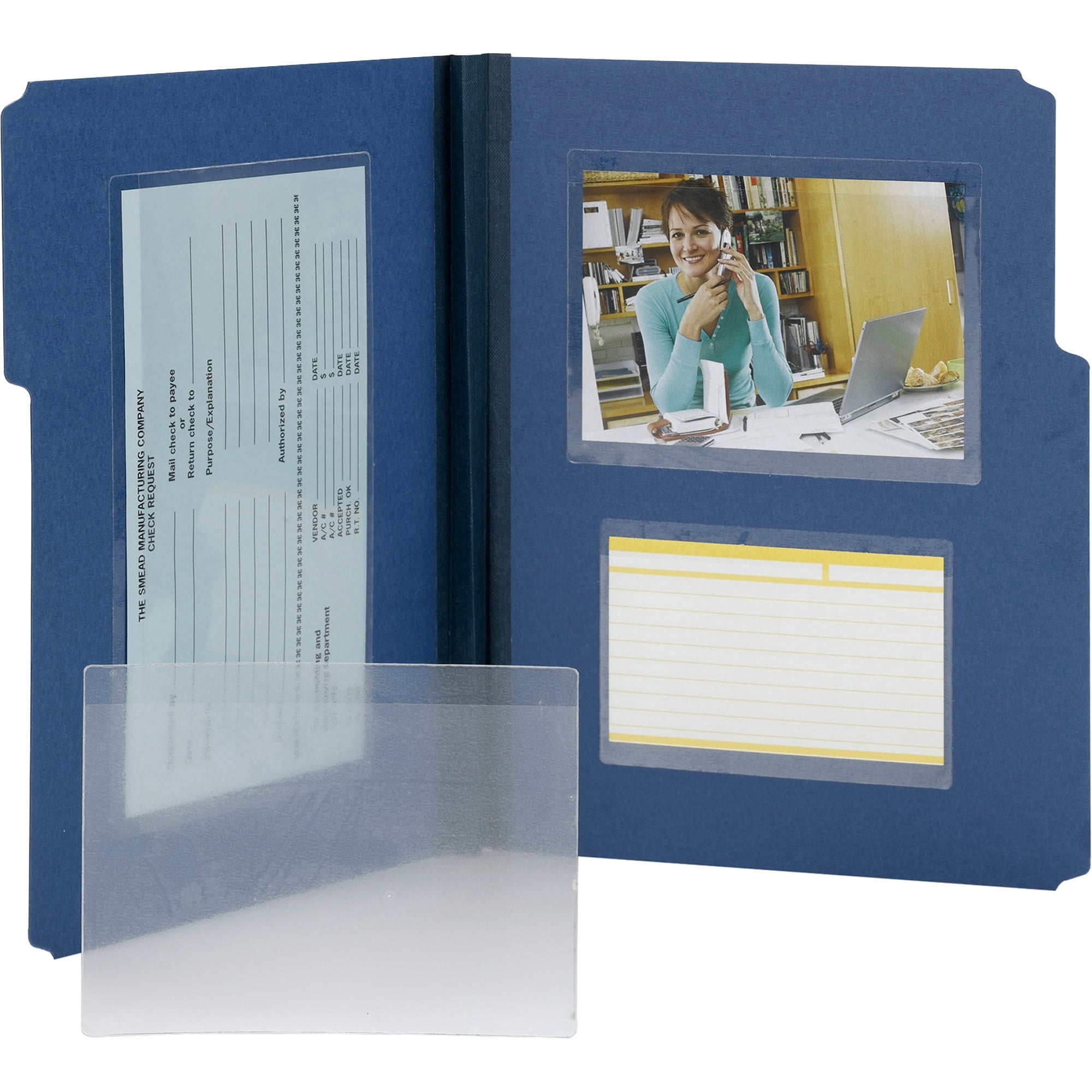 Smead Self-Adhesive Poly Pocket, 6" x 4", Clear, 100 per Box (68164)