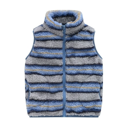 

Uuwenda Toddler Baby Boys Jacket Simple Solid Color Sleeveless Puffer Vest Warm Casual Padded Outwear With Pockets Zipper Up Turndown Collar Loose Fit Lovely Winter Clothes