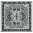 thumbnail image 2 of SAFAVIEH Tucson Luvina Oriental Machine Washable Area Rug, Green/Light Green, 6' x 6' Square, 2 of 13