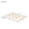 thumbnail image 2 of Llinc Store Queen Size Floating Bed Frame, Metal Platform Bed with Hidden Led Lights Underneath, Platform Bed with Atmosphere Lights (White), 2 of 7