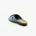 thumbnail image 3 of Vionic Womens Miramar Denim Peep-Toe Slide Sandals, 3 of 8