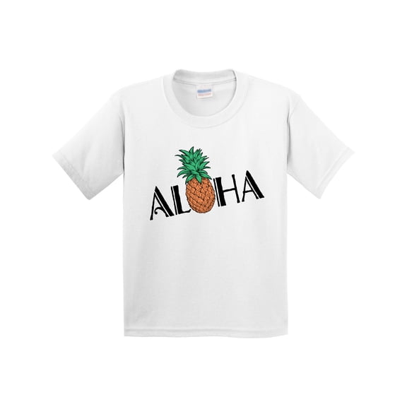 Inktastic Aloha with Pineapple Youth T-Shirt