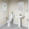 thumbnail image 2 of Proflo Pf4004 Lisbon Valley 24" Oval Vitreous China Pedestal Bathroom Sink - White, 2 of 7